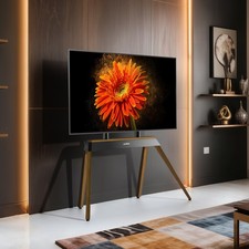 Modern TV Stand Walnut Legs