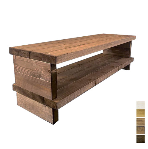 Rustic wooden stand - wooden, tv