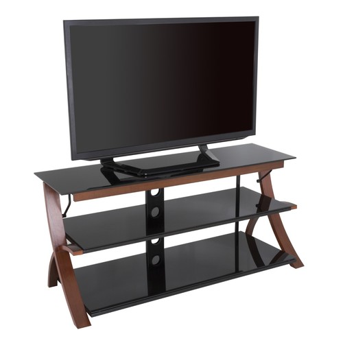 Stand modern black glass - tv,